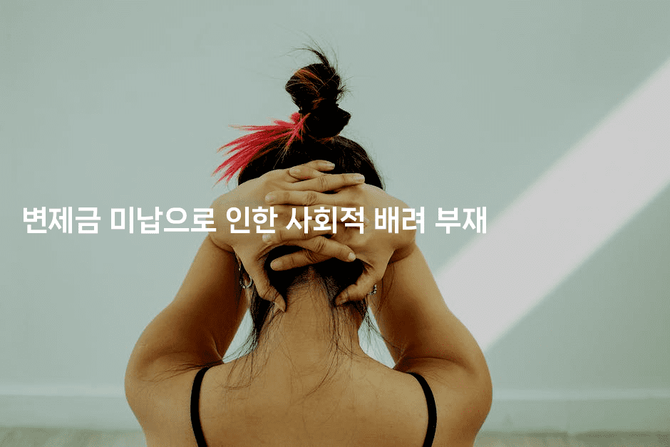 변제금 미납으로 인한 사회적 배려 부재