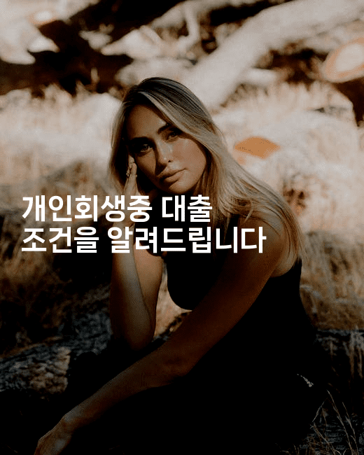 개인회생중 대출 조건을 알려드립니다-절세왕