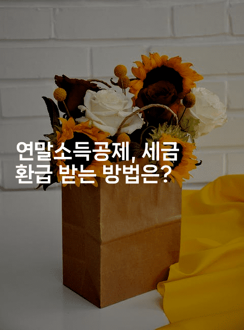 연말소득공제, 세금 환급 받는 방법은? 2-절세왕