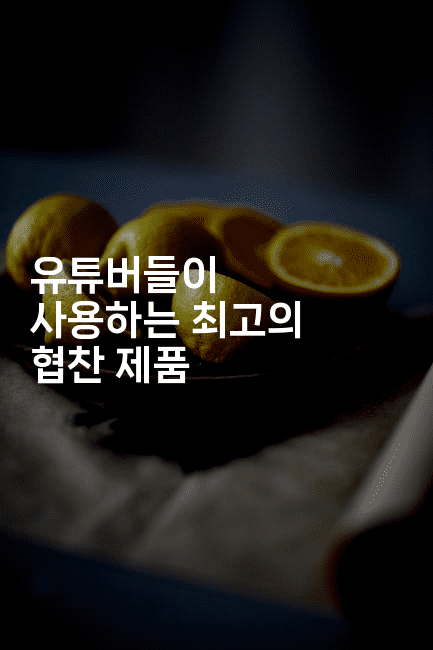 유튜버들이 사용하는 최고의 협찬 제품-절세왕