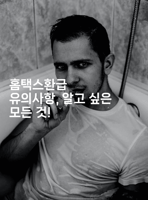 홈택스환급 유의사항, 알고 싶은 모든 것!-절세왕