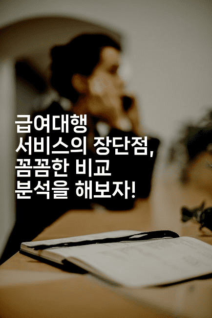 급여대행 서비스의 장단점, 꼼꼼한 비교 분석을 해보자!2-절세왕