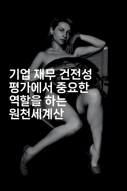 기업 재무 건전성 평가에서 중요한 역할을 하는 원천세계산-절세왕